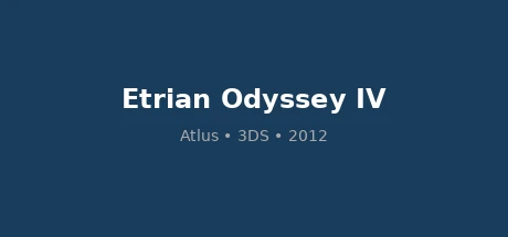 Etrian Odyssey IV — Atlus game cover art