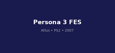 Persona 3 FES — Atlus game cover art
