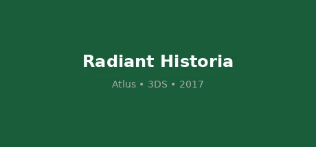 Radiant Historia: Perfect Chronology — Atlus game cover art