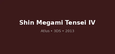 Shin Megami Tensei IV — Atlus game cover art