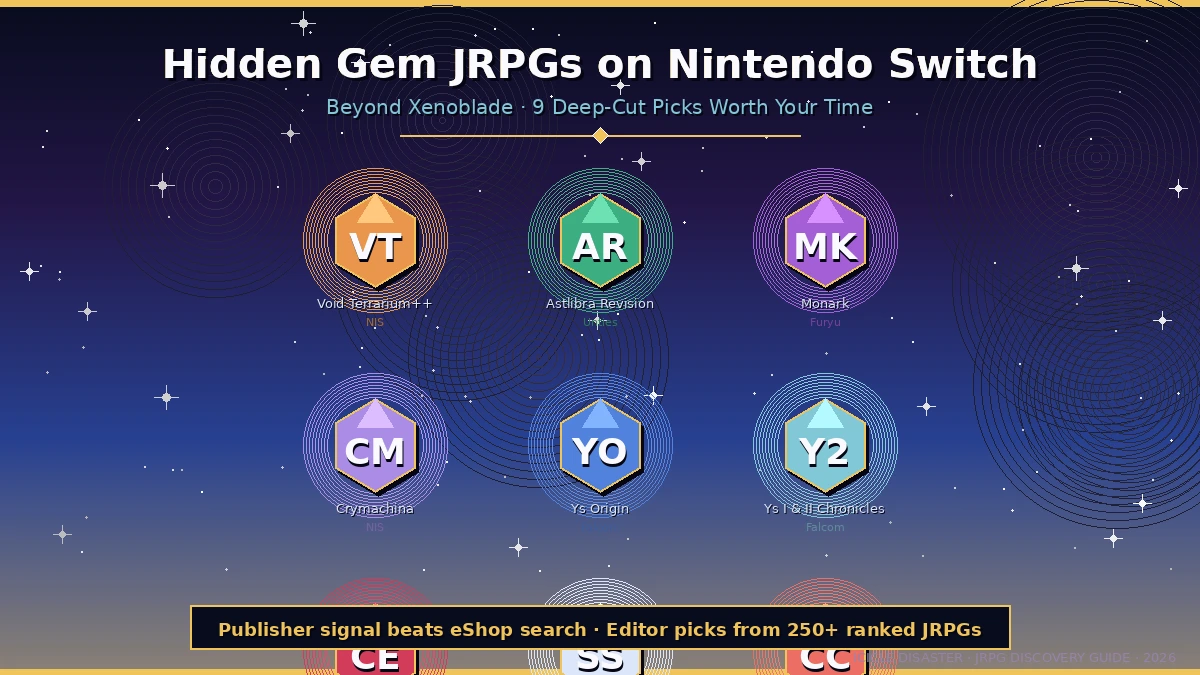Switch Hidden Gem Publisher Genealogy — NIS America, Lancarse/Furyu, Nihon Falcom, Indie Studios — 9 deep cut JRPGs across 4 publisher pipelines worth following