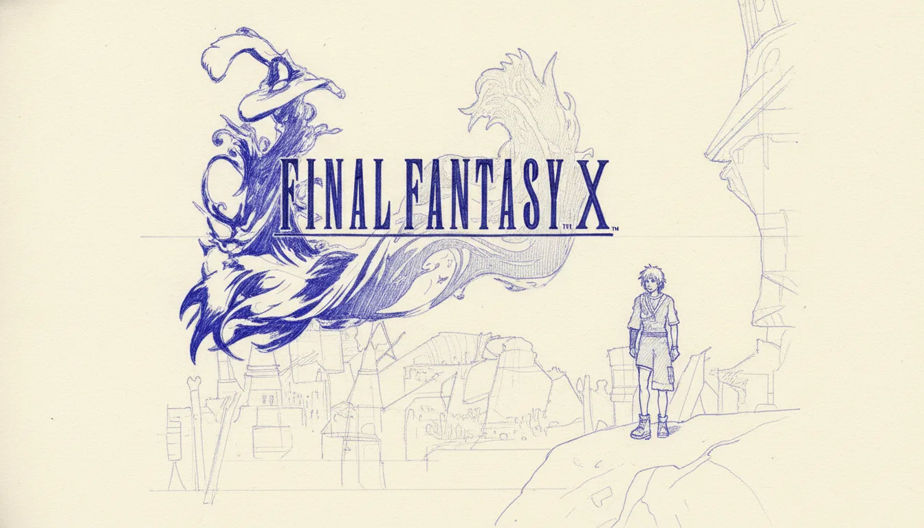 Final Fantasy X 2001 PS2 Tidus Yuna pilgrimage Spira — Sphere Grid Conditional Turn-Based Battle CTB system + Aeon summons + To Zanarkand piano theme