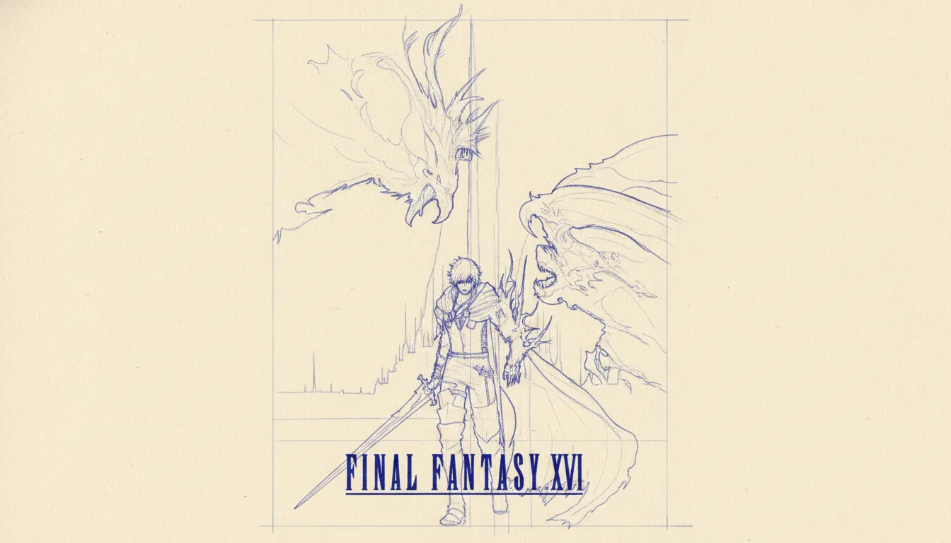Final Fantasy XVI 2023 PS5 Clive Rosfield medieval-political revenge — Eikon-vs-Eikon kaiju battles + action-RPG combat departure + Game of Thrones tone influence