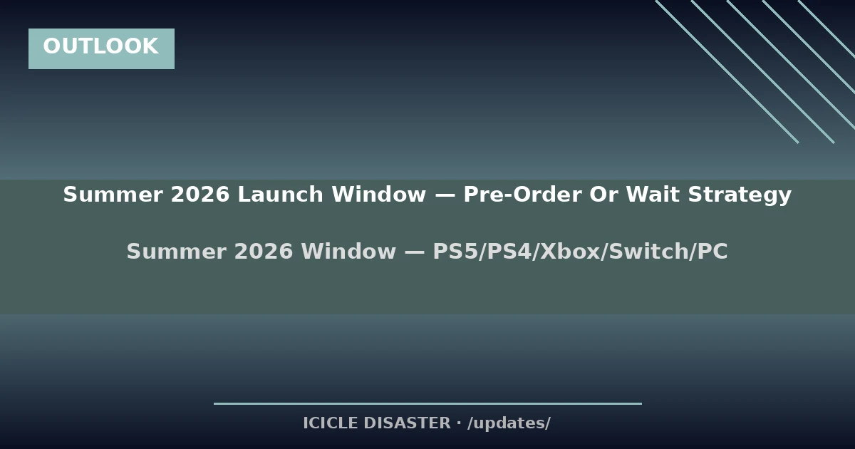 Summer 2026 launch window — PS5 PS4 Xbox Switch PC release strategy