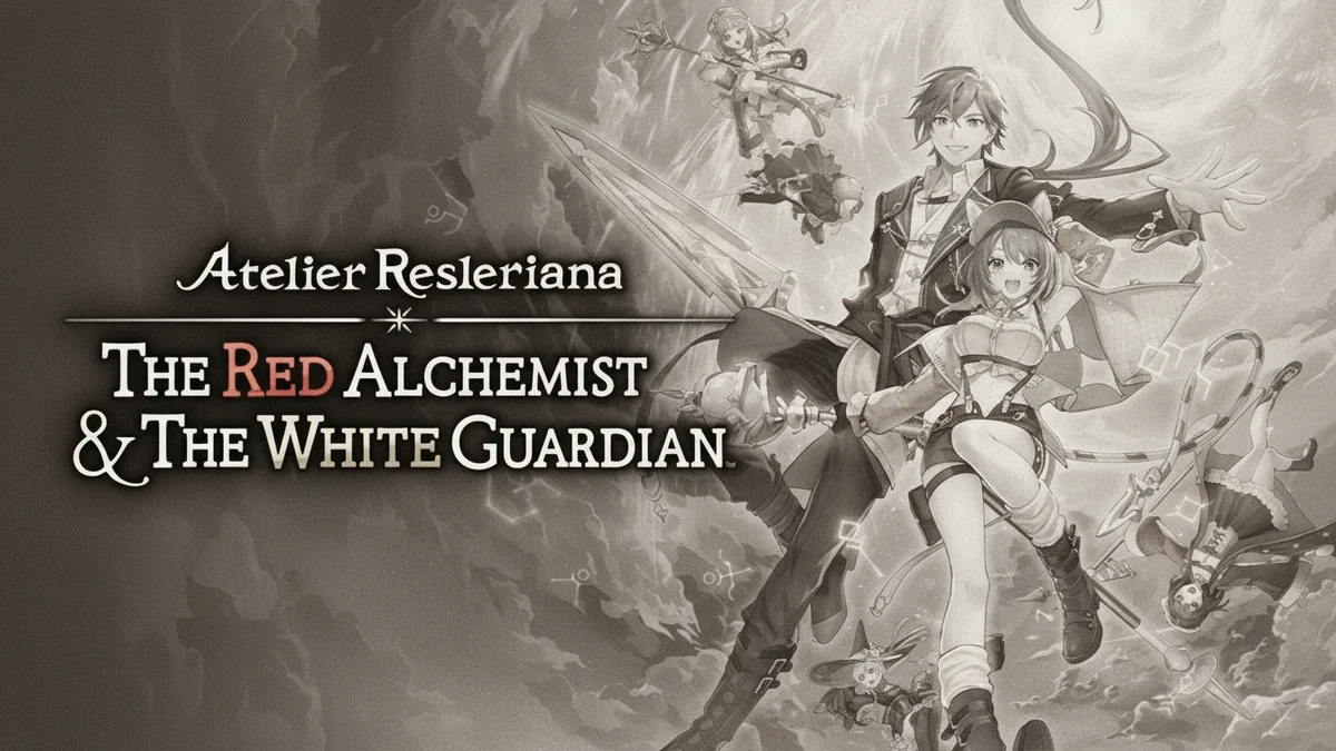 Review Atelier Resleriana The Red Alchemist and the White Guardian Gust Koei Tecmo — JRPG alchemy spinoff kota Hallfein Rias Slade, skor 7/10, Switch PS5 PC