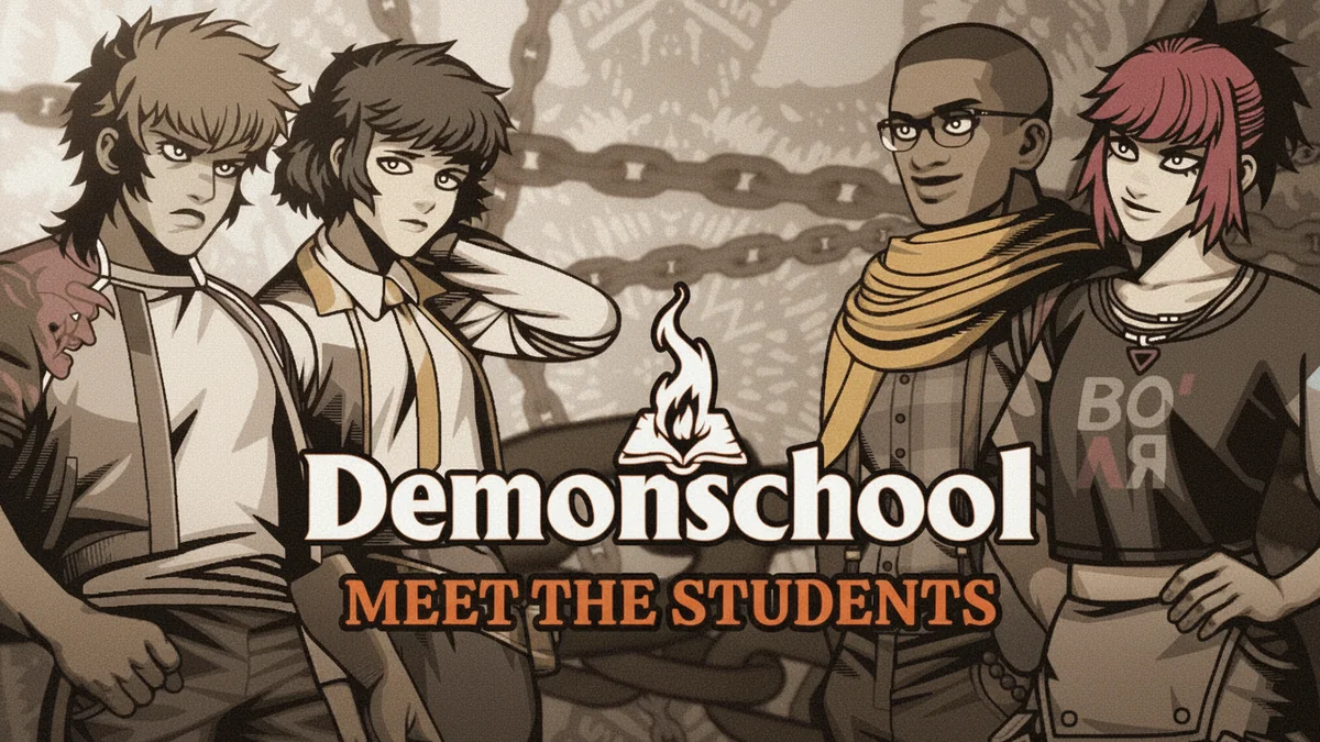 Review Demonschool dari Necrosoft Games dan Ysbryd Games — tactical SRPG demon hunters di kampus pulau, bergaya Persona, Buffy, Vandal Hearts, skor 9/10