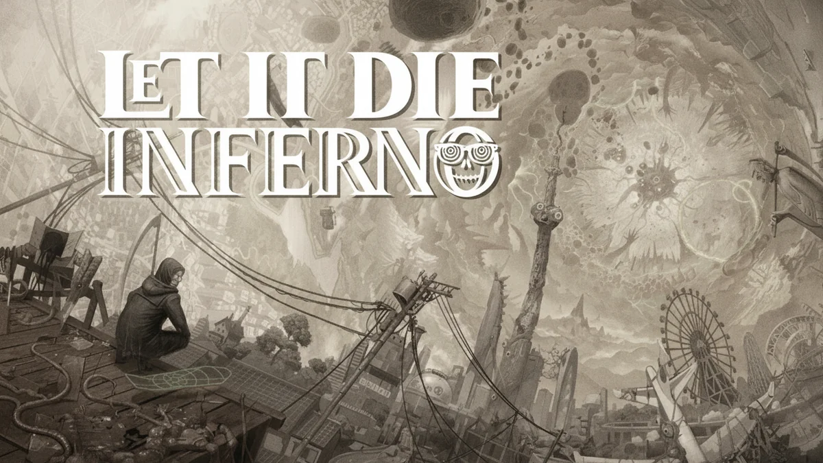 Review Let It Die Inferno SUPERTRICK GAMES GungHo Online — soulslike roguelite Tower of Barbs, skor 3/10 karena AI-generated content