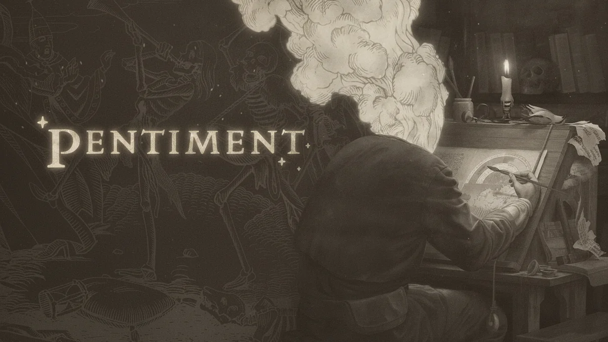 Pentiment — Andreas Maler illuminated manuscript