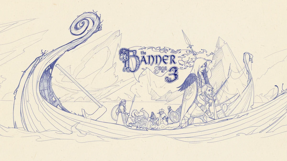 The Banner Saga viking RPG hand-drawn