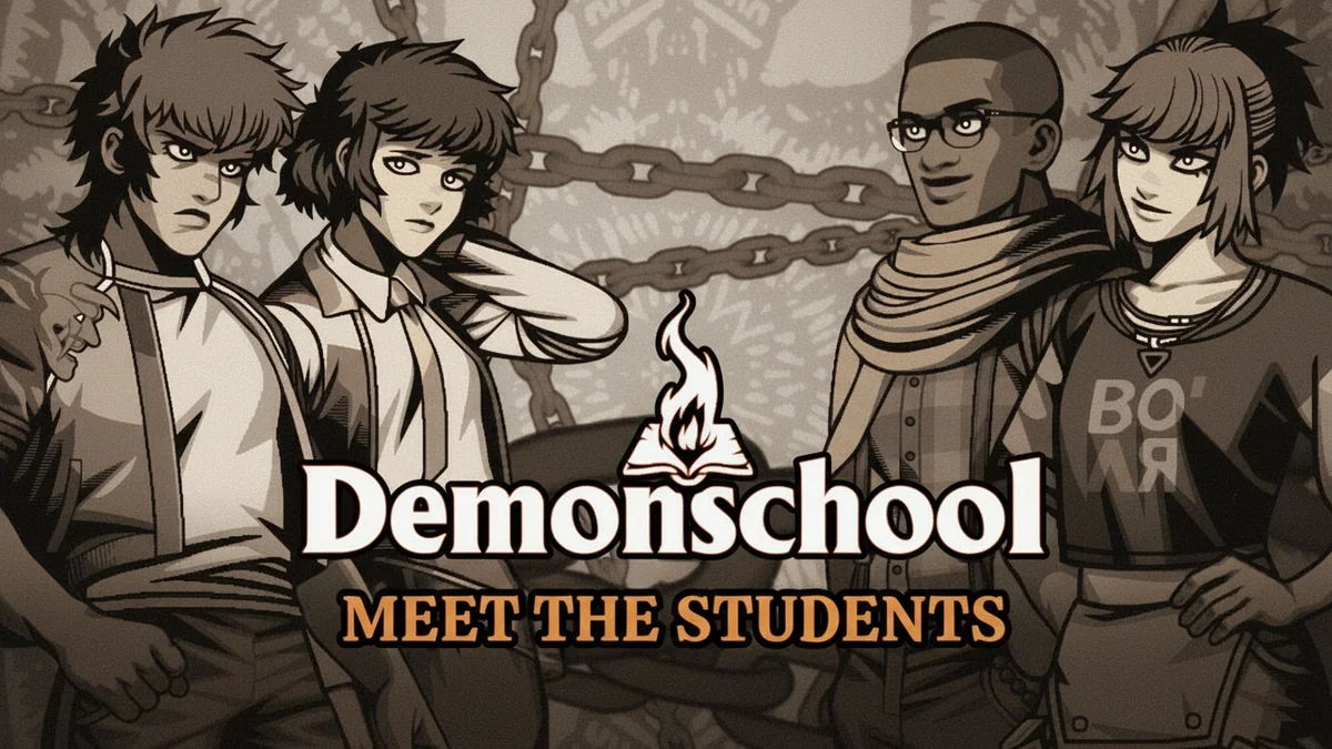 Demonschool update v1.10 — tactical RPG Necrosoft Games Persona-like, New Game Plus mode, kontrol mouse, 182 dialog baru