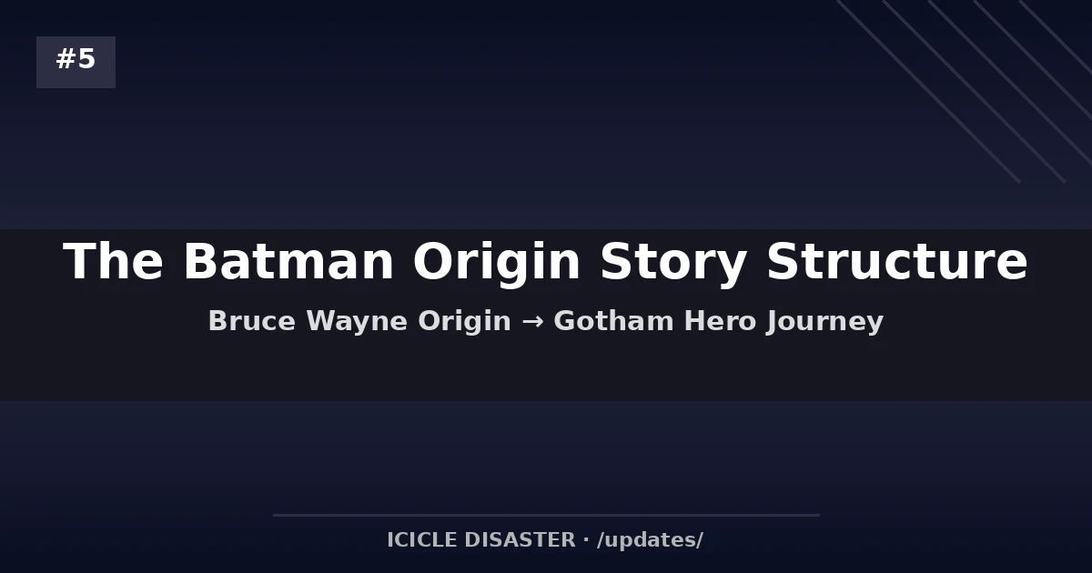 Batman origin story structure — Bruce Wayne to Gotham hero journey