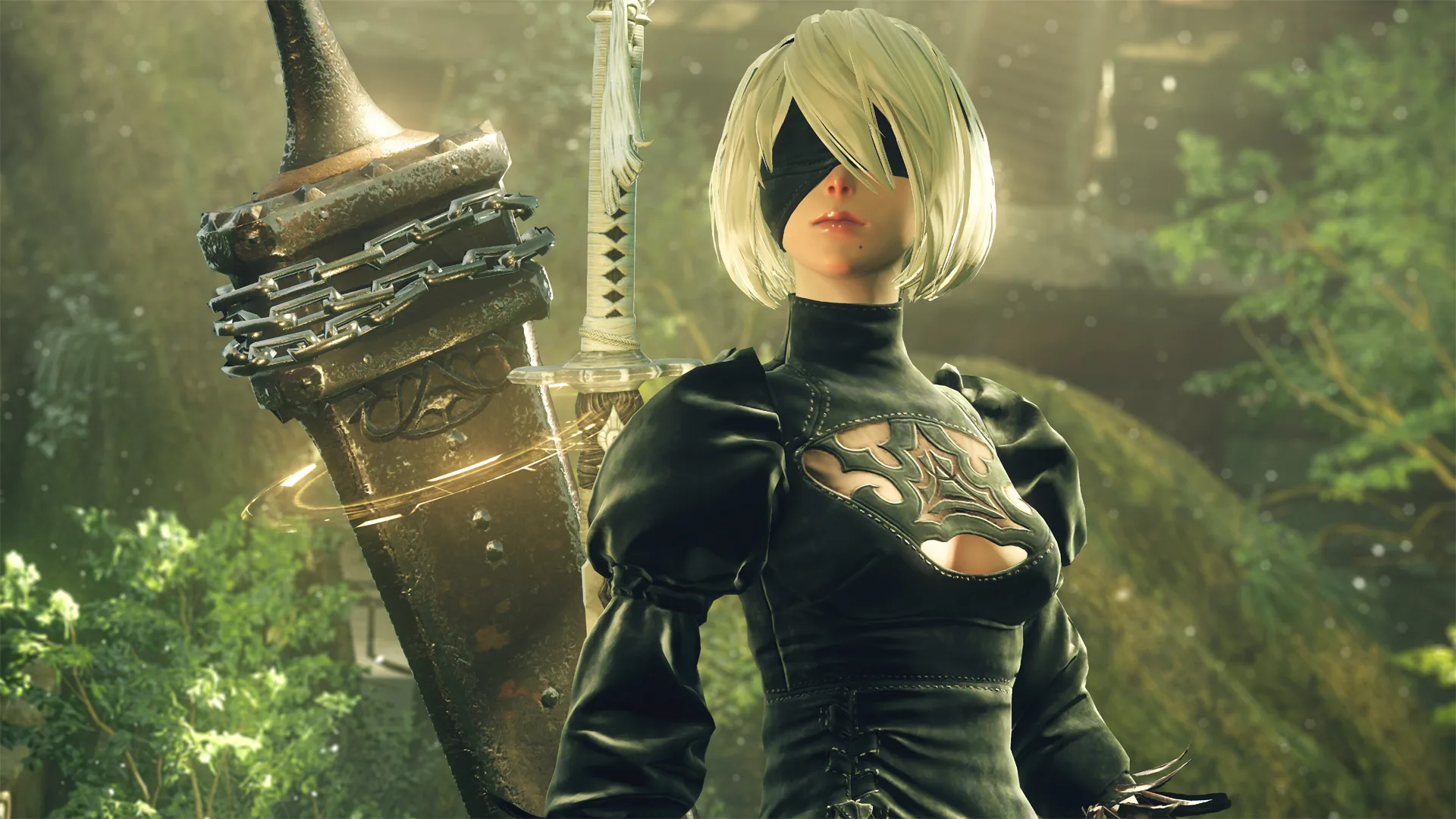 NieR Automata 2B combat on PS4
