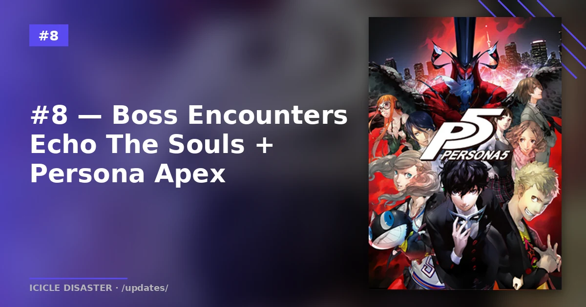 Persona 5 — Atlus boss design philosophy that Remnant 2 echoes