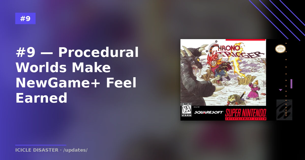 Chrono Trigger — JRPG NewGame+ tradition that procedural Remnant 2 mirrors
