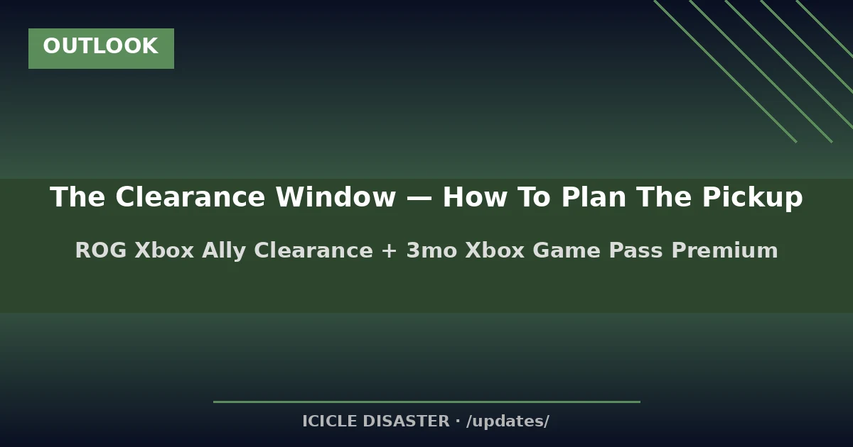 ROG Xbox Ally clearance window with Xbox Game Pass Premium 3-month bundle