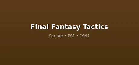 Final Fantasy Tactics cover