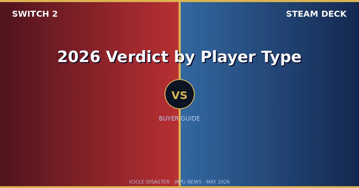 Switch 2 vs Steam Deck OLED: 2026 Verdict by JRPG Player Type