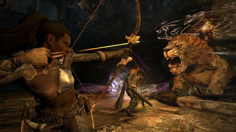 Dragon's Dogma Dark Arisen combat &mdash; the weighty sword-and-shield action that makes every swing feel physical