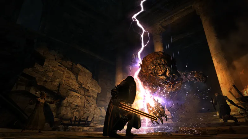 Dragon's Dogma Pawn system &mdash; the AI companions with pull-string dialogue and broken difficulty scaling