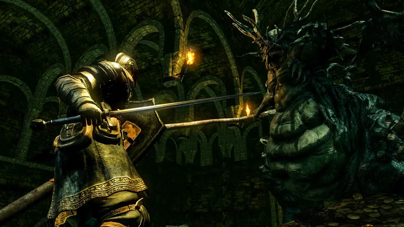 Dark Souls world exploration — the expansive interconnected areas that range from masterfully designed to embarrassingly unfinished