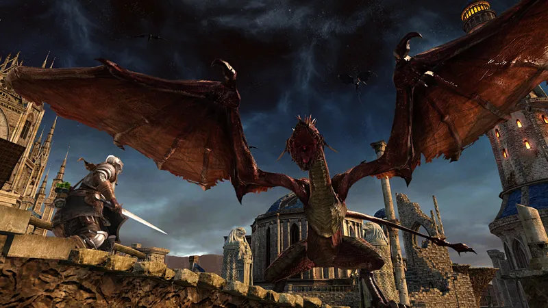 Dark Souls II bonfire &mdash; the rest points that anchor a world structure less interconnected than its predecessor