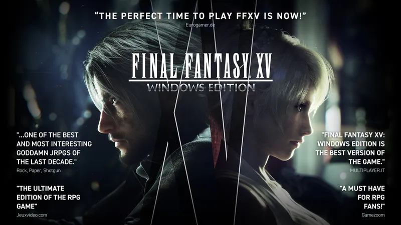 Final Fantasy XV — Noctis and the boys on their road trip, the brotherhood story that builds toward inevitable sacrifice