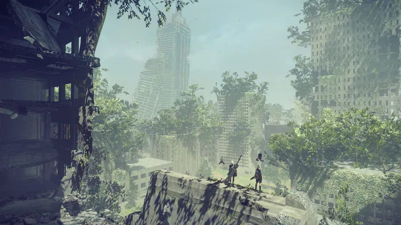 NieR Automata — Platinum Games action combat with RPG chip customization in Yoko Taro's existential masterpiece