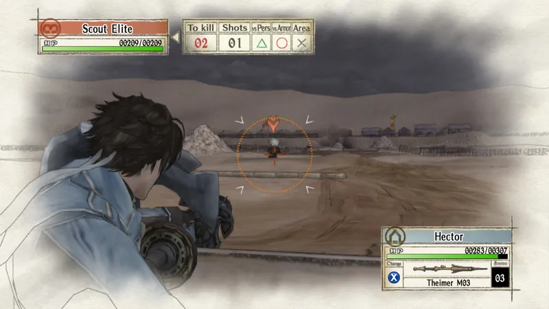 Valkyria Chronicles cutscene — Welkin and Alicia in the storybook presentation of Gallia's war against the Empire